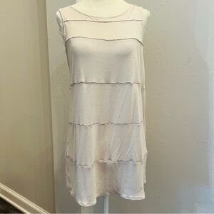 White House Black Market Women’s Sleeveless Gray Blouse Silver Rhinestones L